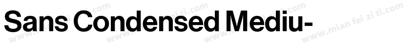 Sans Condensed Mediu字体转换